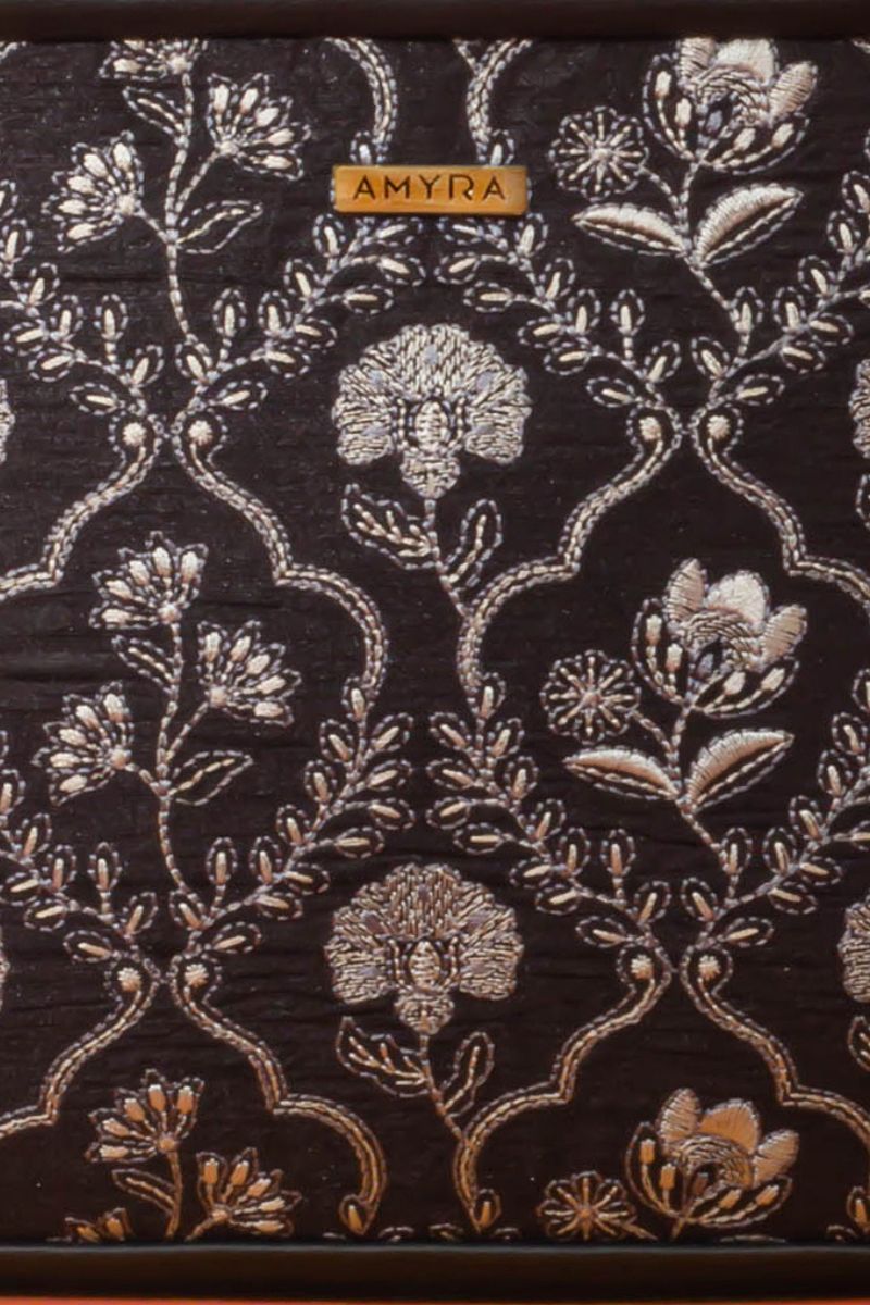 AMYRA - Jharokha Embroidered Handbag - Black