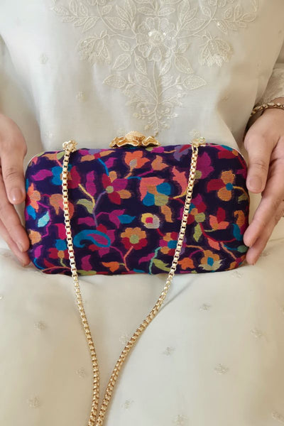 Kusum pashmina cashmere clutch - Multi Color