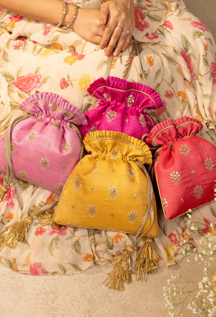 The AMYRA Store Luxurious Elegant Potli bags Clutches Wallets