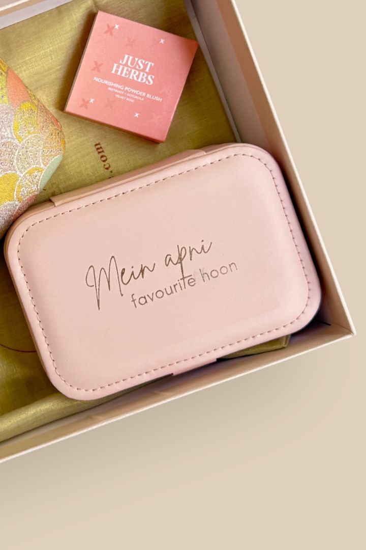 Gift Hamper - Manjari Pure Banarasi Silk Box Clutch - Multi color - Care & Accessory Box