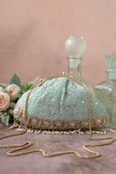 Monroe Vintage Purse - Aqua