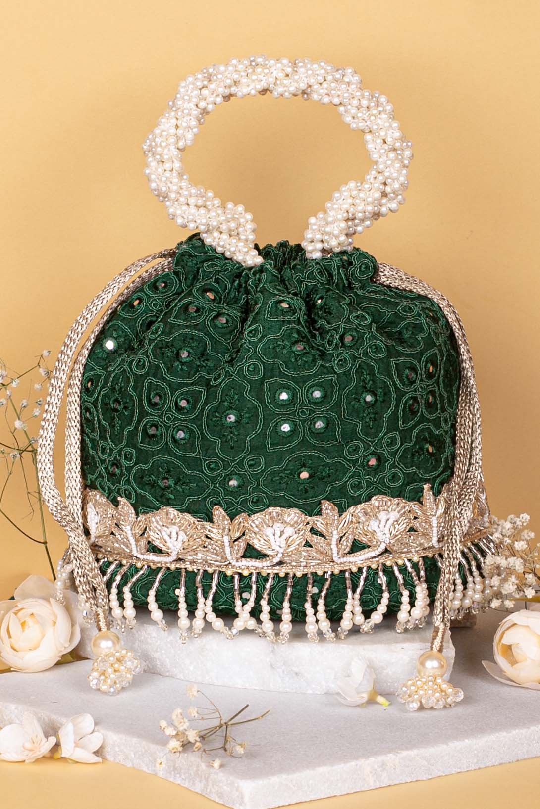 AMYRA Monroe Bucket Bag - Green