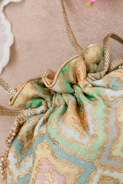 AMYRA Morocco Potli - Sea Green