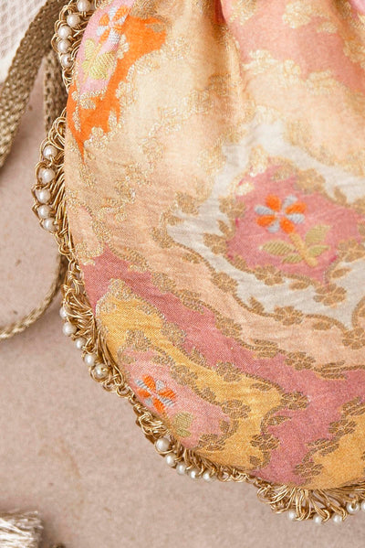 AMYRA Morocco Potli - Peach
