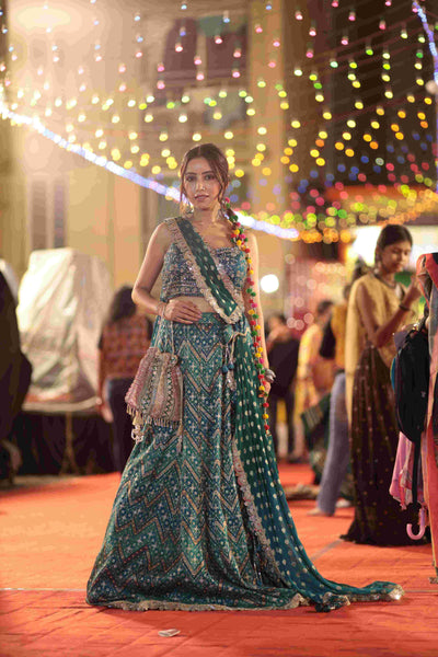 Naaz Potli - Green & Pink