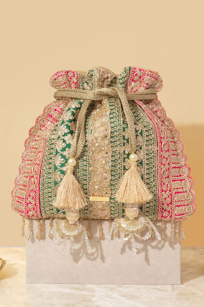 Naaz Potli - Green & Pink