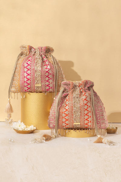 Naaz Potli - Orange & Pink