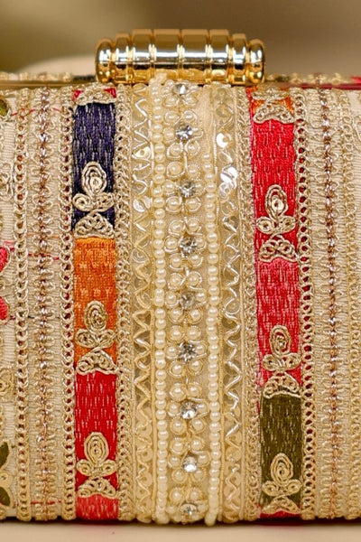 Naaz Embroidered Capsule Clutch - Multicolor