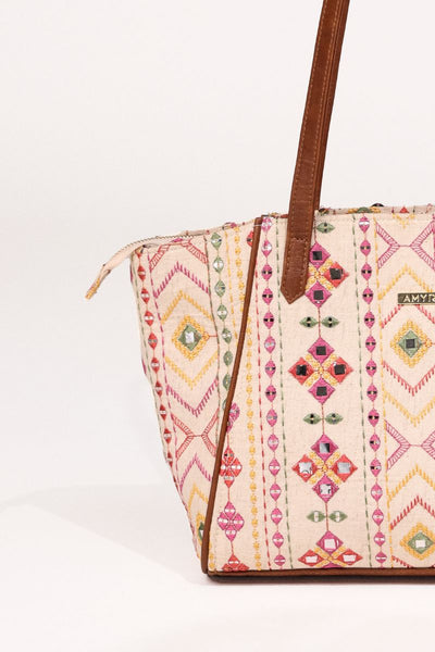 Nadia Mirror Embroidered Tote Bag