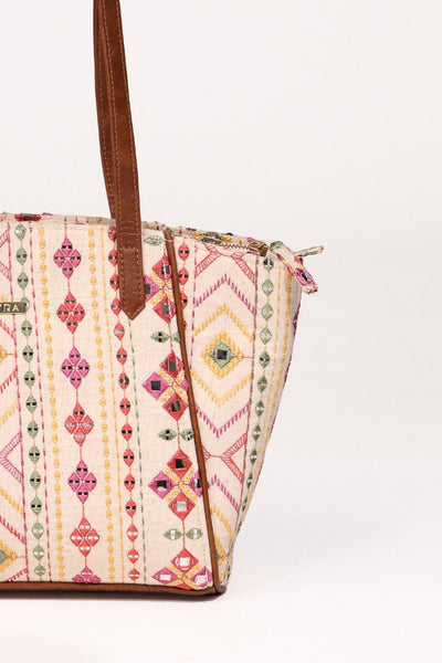 Nadia Mirror Embroidered Tote Bag