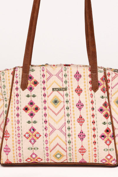 Nadia Mirror Embroidered Tote Bag