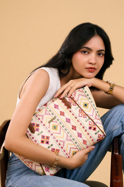Nadia Mirror Embroidered Tote Bag