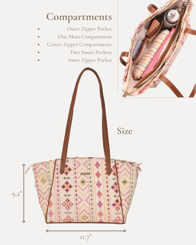 Nadia Mirror Embroidered Tote Bag
