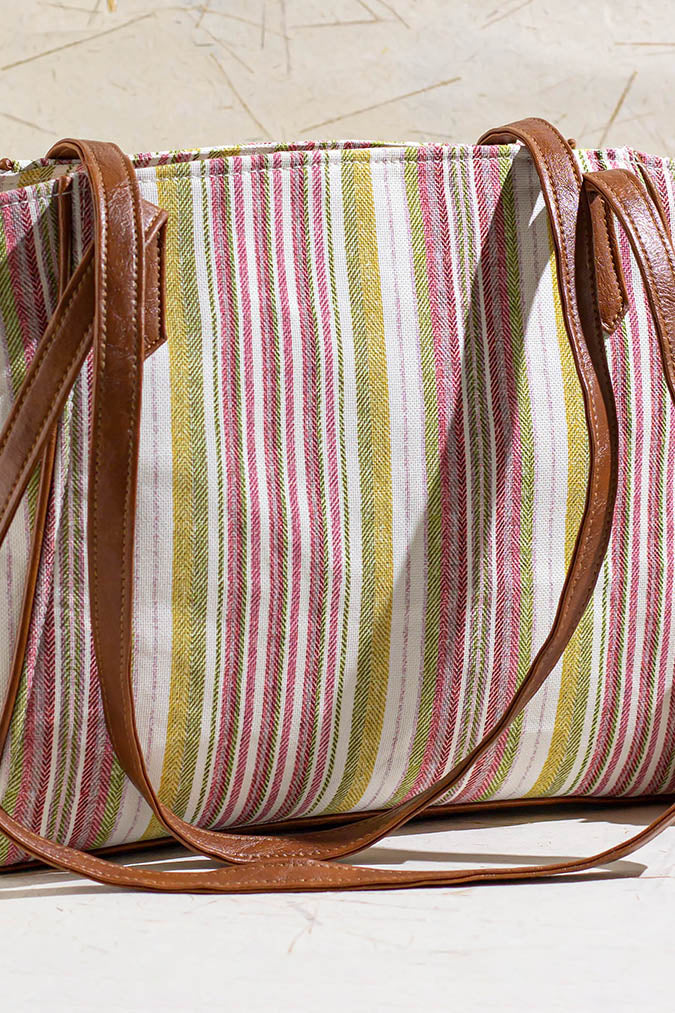 AMYRA_New Yorker Tote Bag - Pink brown