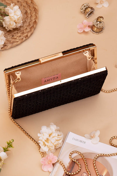 AMYRA Noir Black Clutch