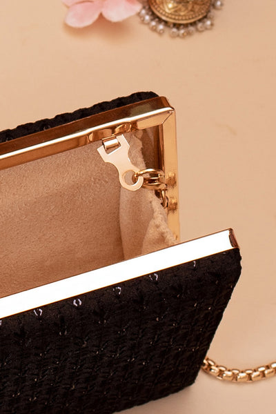 AMYRA Noir Black Clutch