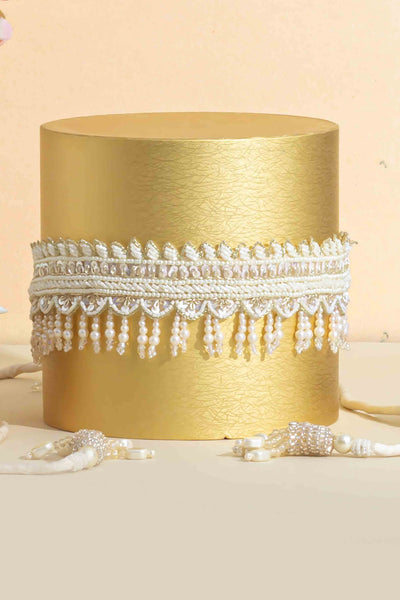 AMYRA Rabia Pearl Embroidered Belt