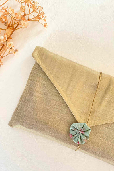Bahaar Handloom Pure Katan silk & Mango Silk Fabric with Pure Gold Water Zari- Dark Green