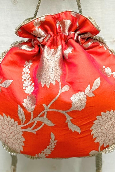 Satrangi Banarasi potli - Orange