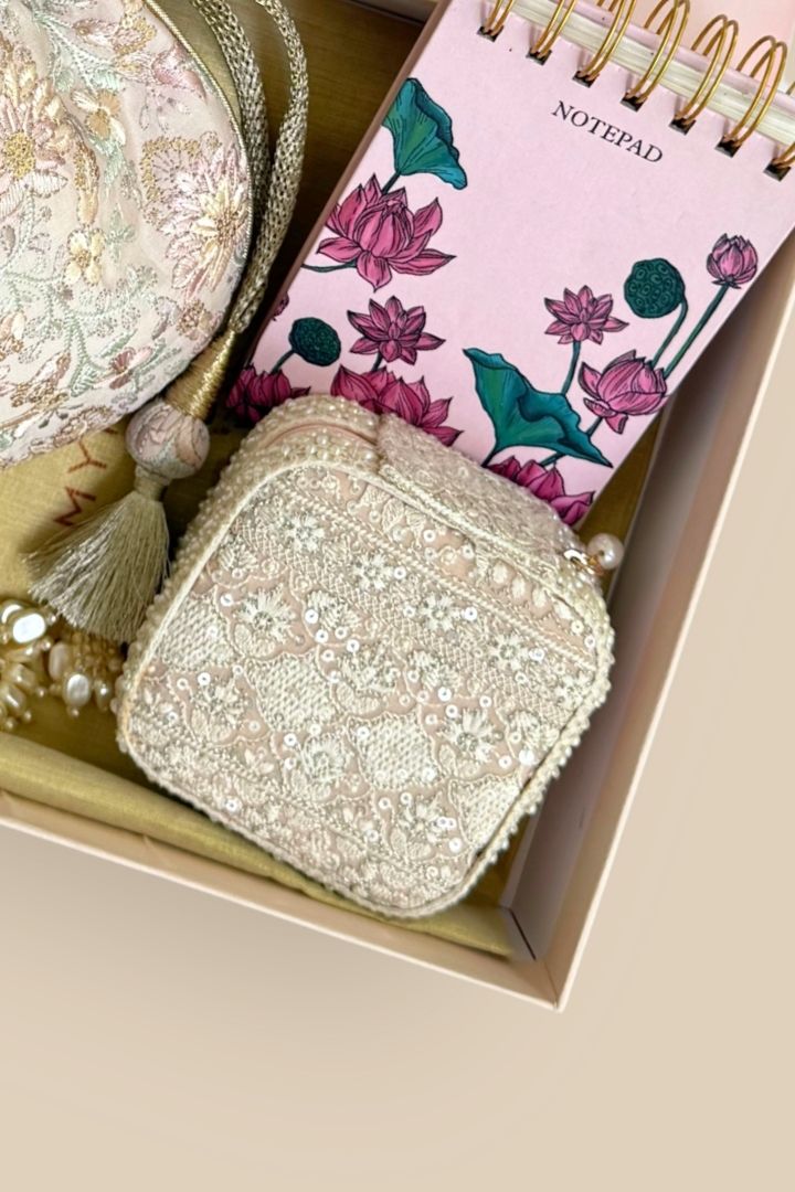 Rakhi Hamper - Saundh Potli - Mauve - Care & Accessory Box
