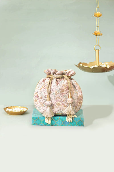 Saundh Embroidered Potli - Mauve