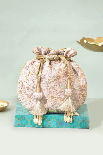 Saundh Embroidered Potli - Mauve