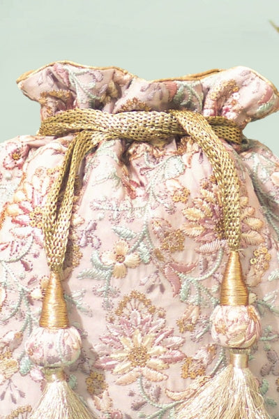 Saundh Embroidered Potli - Mauve