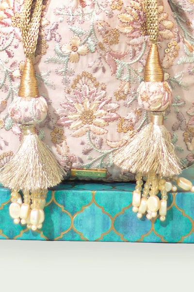 Saundh Embroidered Potli - Mauve