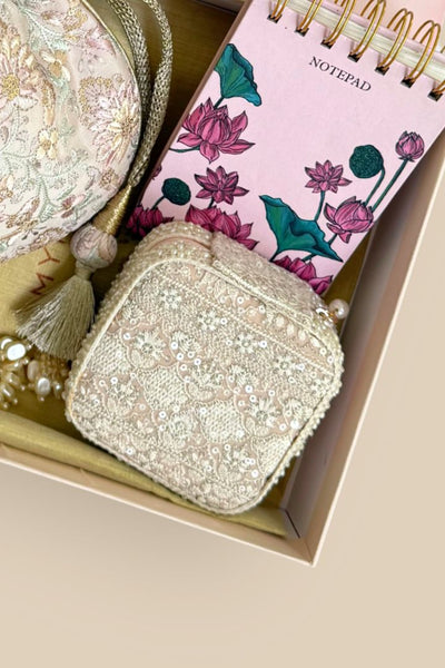 Gift Hamper - Saundh Potli - Mauve - Care & Accessory Box