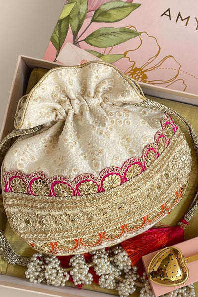 Mother's Day Hamper - Spiti Offwhite Potli - Home Box
