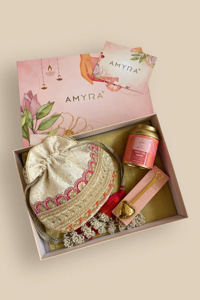 Mother's Day Hamper - Spiti Offwhite Potli - Home Box