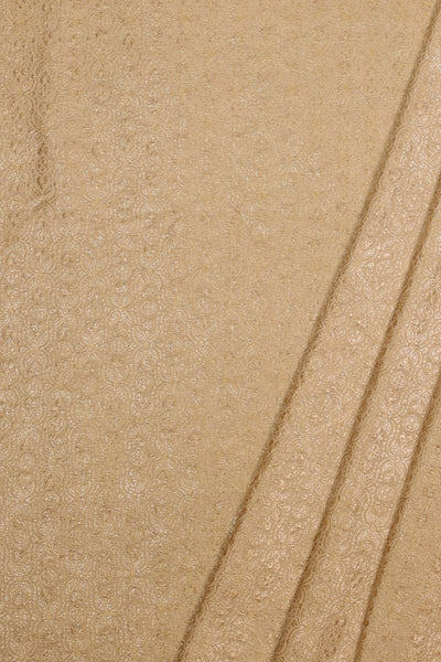 Suki Handloom Pure Munga Brocade Silk Fabric - Off-white