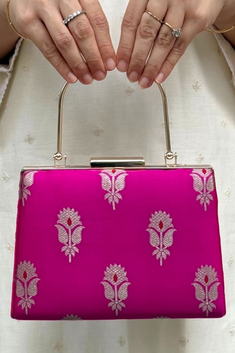 Sutra Silk Clutch - Pink