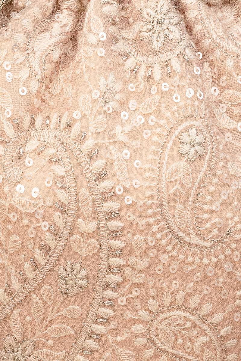 Rhea Threadwork Potli - Peach