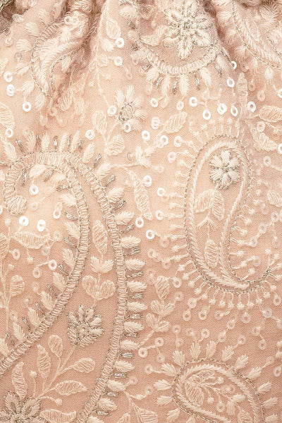 Rhea Threadwork Potli - Peach