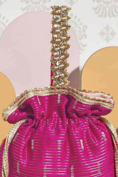 Tari Silk Potli - Pink