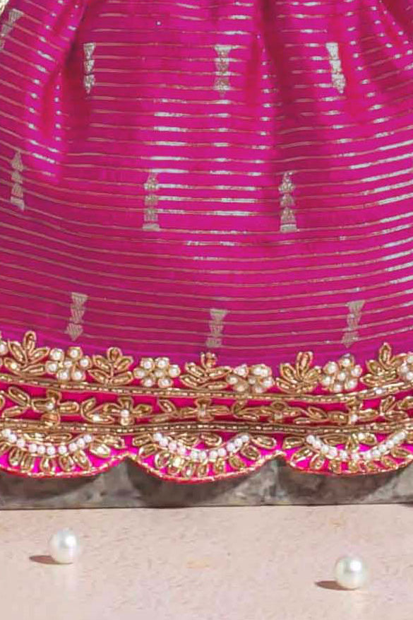 Tari silk potli - pink