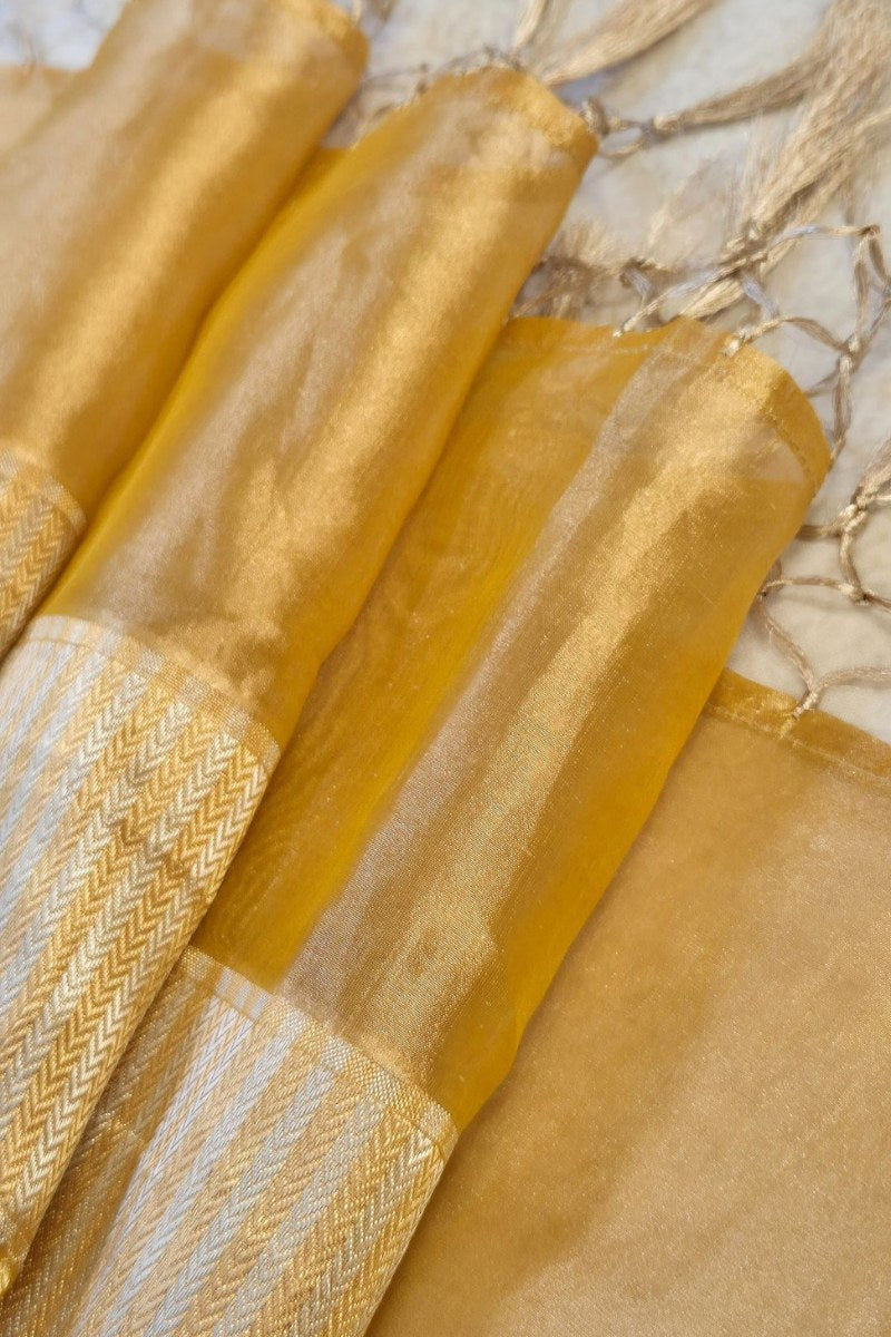 Taavi Pure Gold Tissue Dupatta