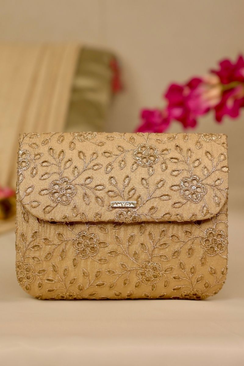 Tarang Flapover Bag - Gold