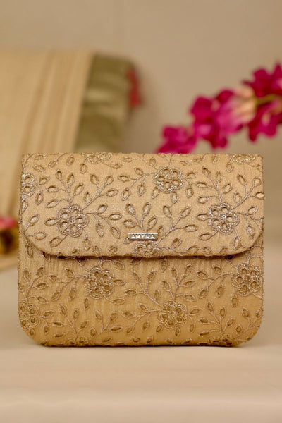 Tarang Flapover Bag - Gold