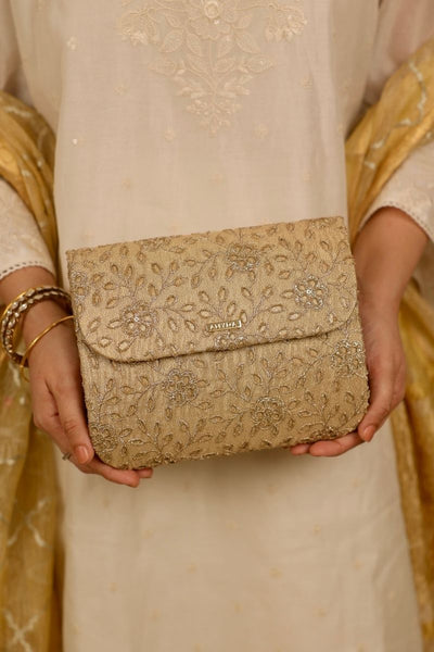 Tarang Flapover Bag - Gold
