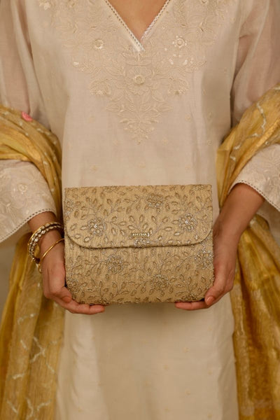 Tarang Flapover Bag - Gold