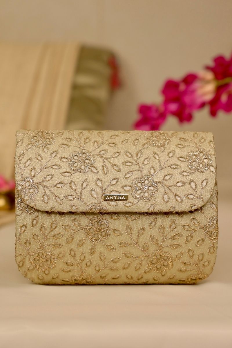 Tarang Flapover Bag - Light Gold