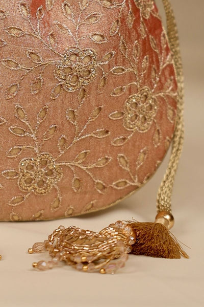 Tarang Cutwork Potli - Copper