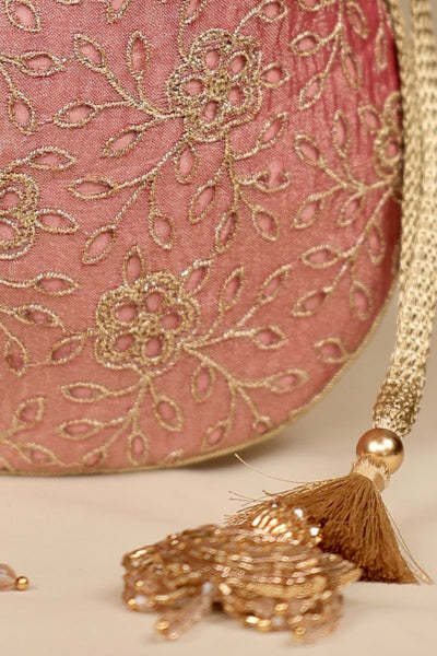 Tarang Cutwork Potli - Pink