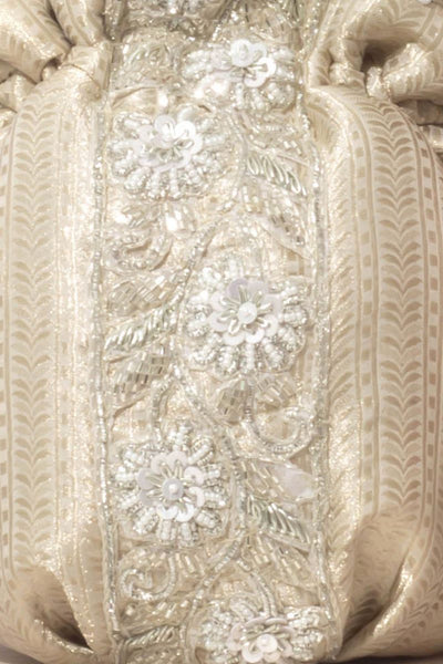 Tej Silver Round Potli