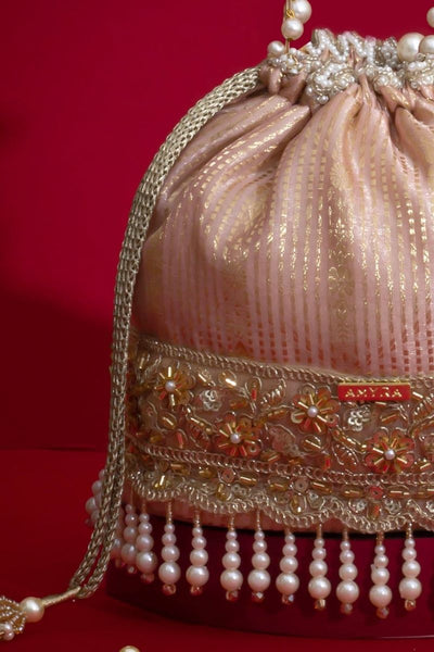 Vivaah Embellished Bucket Bag - Pink