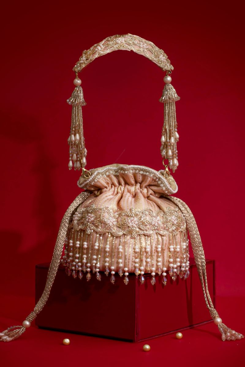 Vivaah Embellished Mini Potli - Pink
