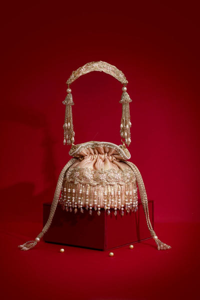Vivaah Embellished Mini Potli - Pink
