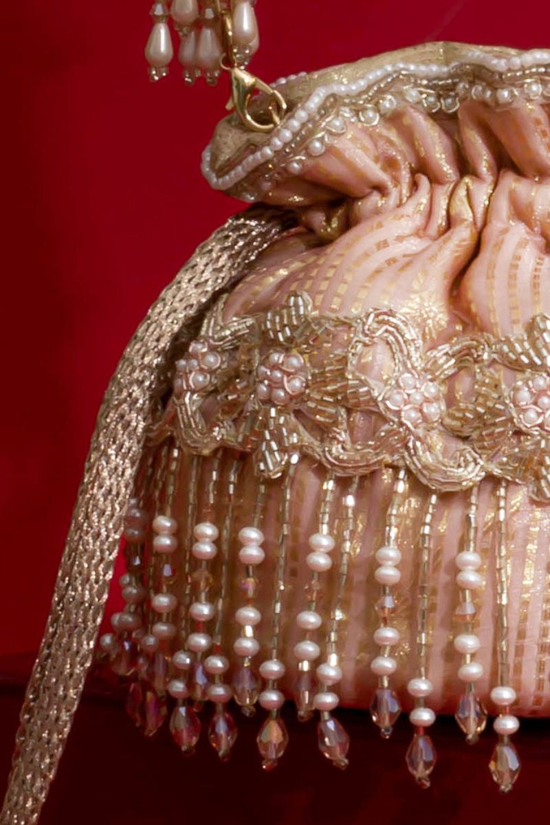 Vivaah Embellished Mini Potli - Pink